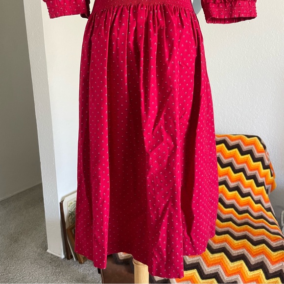 Vintage Salzburger Trachtenecht Floral Dirndl Midi Dress - Picture 11 of 12